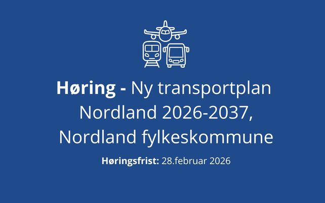 Høring ny transportplan Nordland