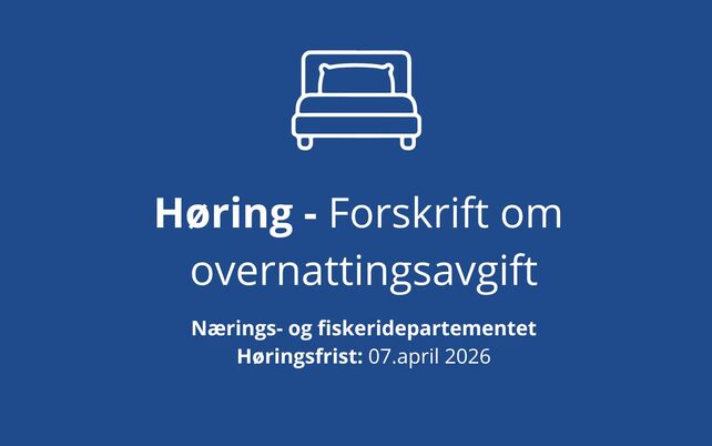Høring, forskrift om overnattingsavgift