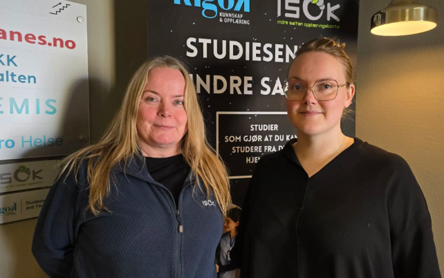 Lene Angell Laxaa (ISOK) og Aina E. Fagereng (Fauske Næringsforum). Foto: Andreas Vestvann Johnsen // Saltenposten