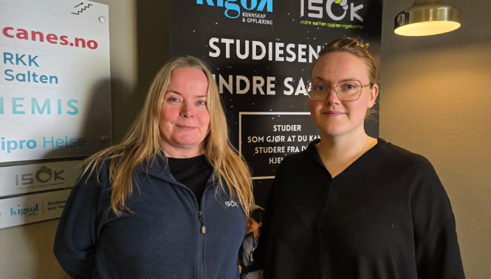Lene Angell Laxaa (ISOK) og Aina E. Fagereng (Fauske Næringsforum). Foto: Andreas Vestvann Johnsen // Saltenposten