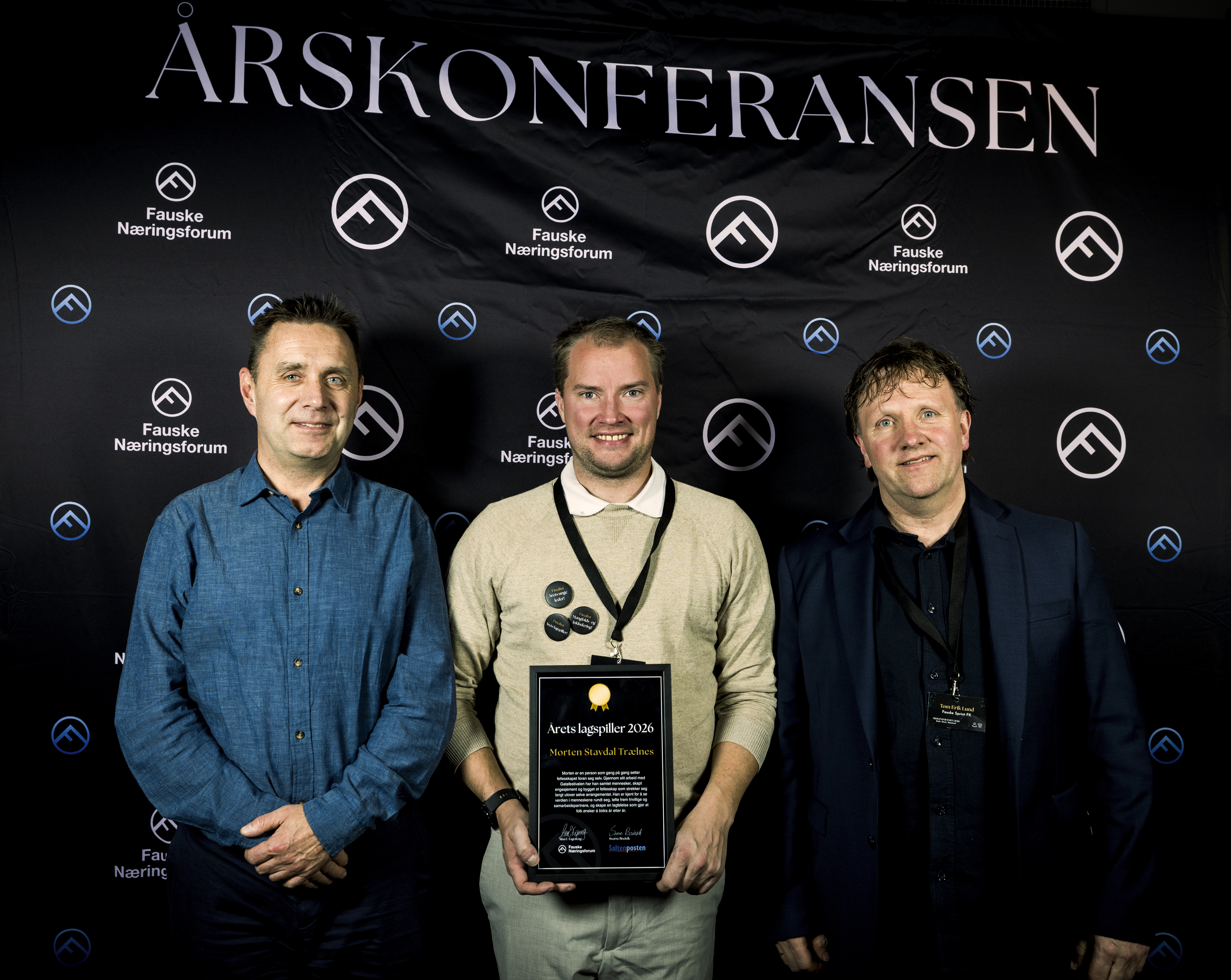 Årets lagspiller var andre prisen Morten Trælnes tok hjem i år, her sammen med de de andre verdige finalistene fra venstre Ivar Klaussen og Tom Erik Lund. Foto: Hogne Bø Pettersen Årets lagspiller var andre prisen Morten Trælnes tok hjem i år, her sammen med de de andre verdige finalistene fra venstre Ivar Klaussen og Tom Erik Lund. Foto: Hogne Bø Pettersen