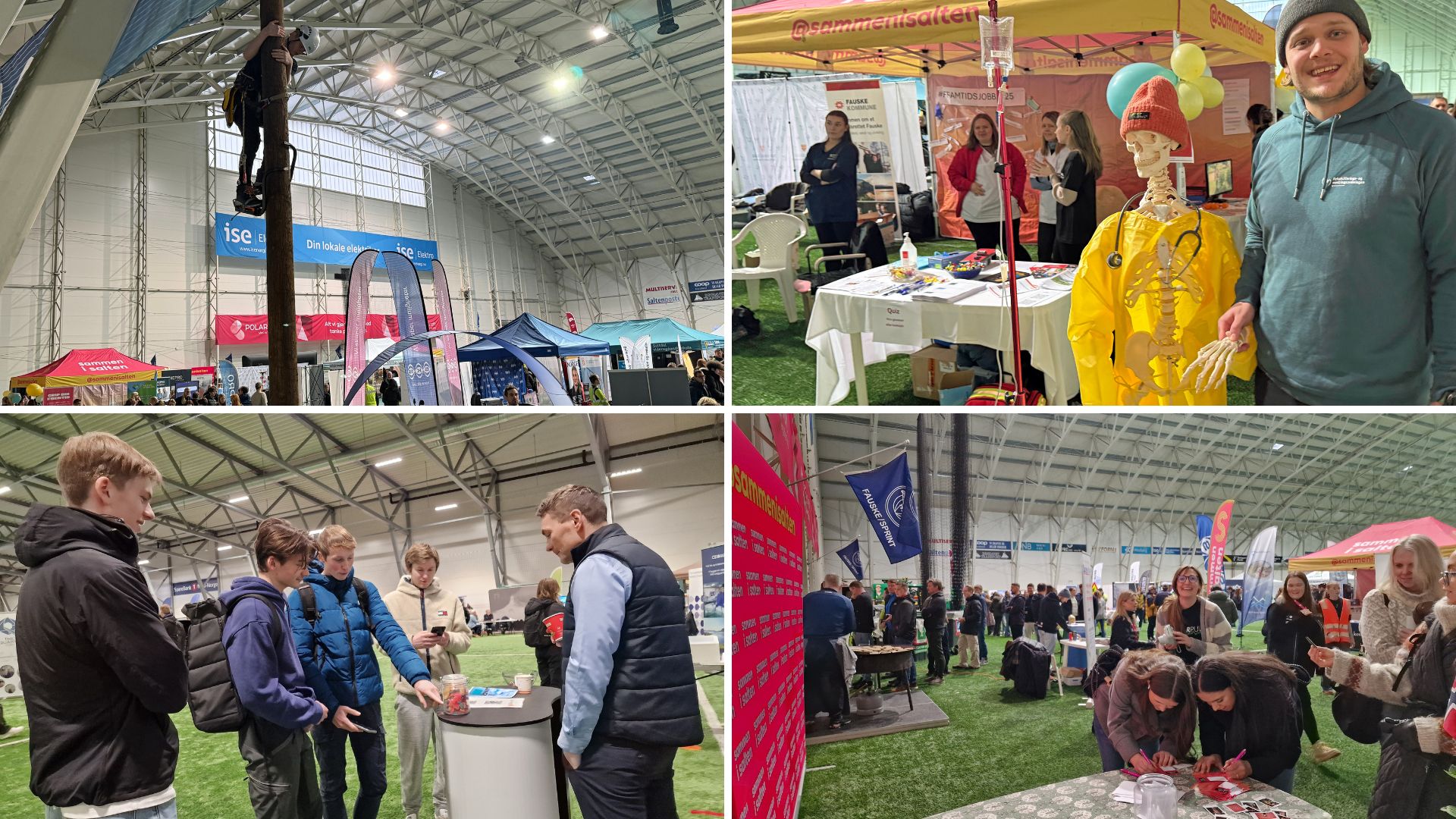 Foto: Lokale aktører er god på å illustrere mulighetene hos dem og konkurranser som engasjerer er helt på sin plass for å gi innsikt. Fra elektromontasje til helsefag.